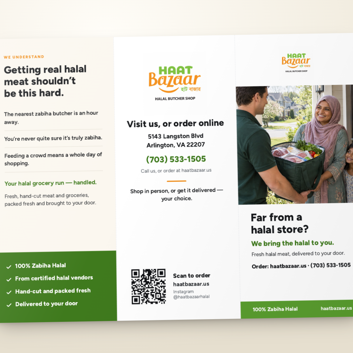 A tri-fold brochure we designed and printed